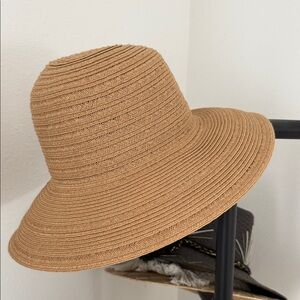 San Diego Hat Company Tan Woven Sun Hat with Wide Brim